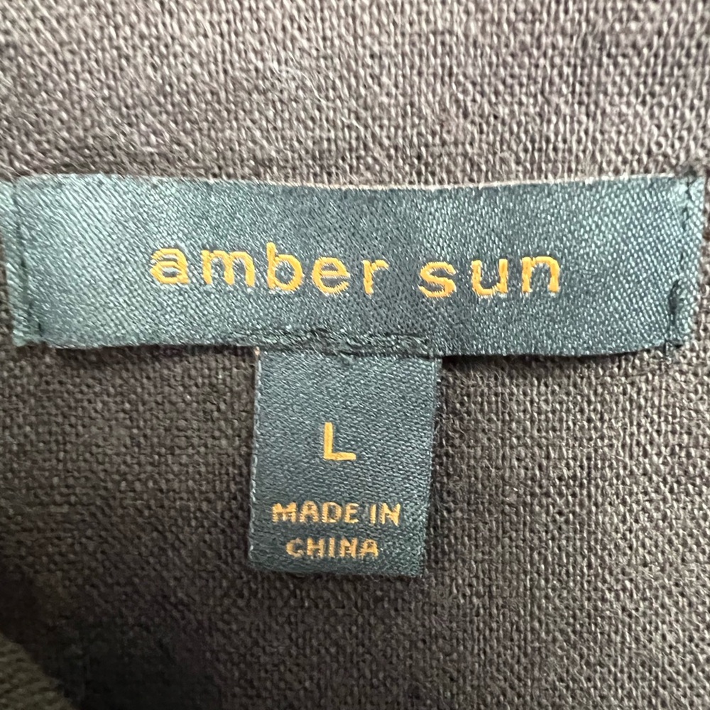 Amber Sun Cotton Linen Jacket Size Large - Picture 3 of 10